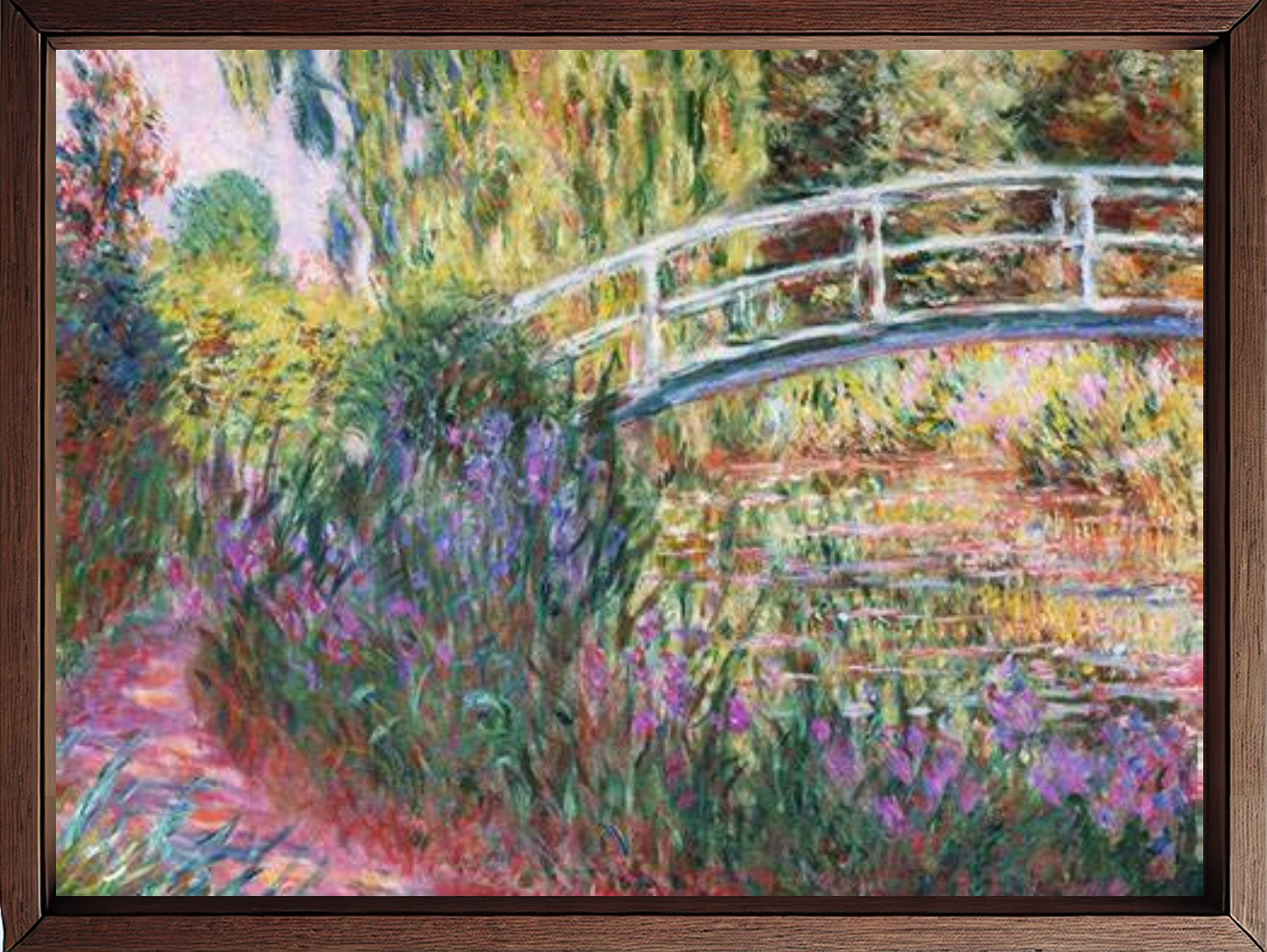 Ponte sul laghetto delle ninfee, quadro di Claude Monet