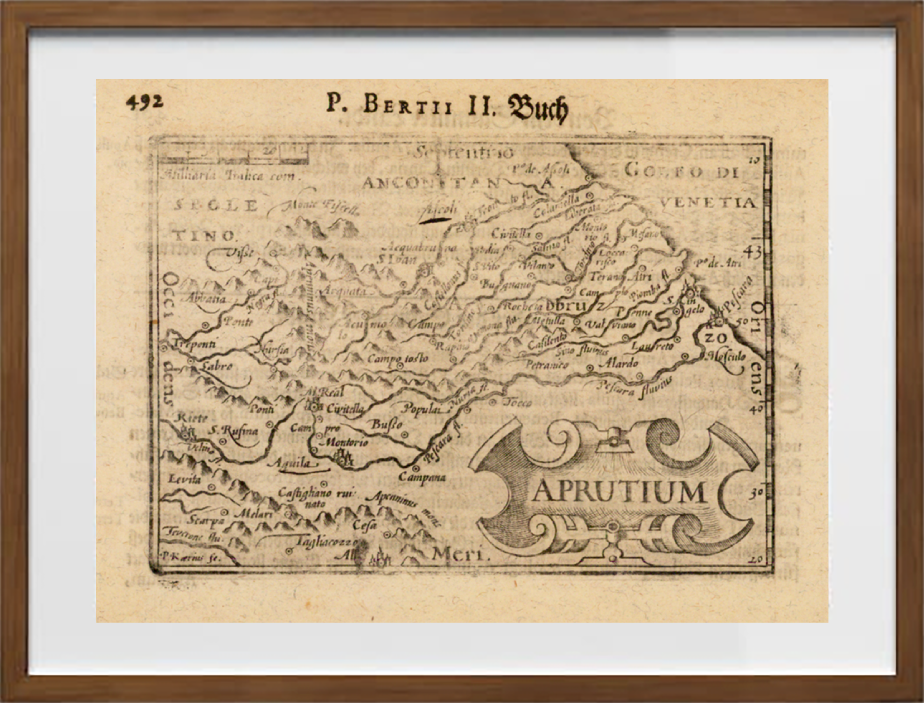 Mappa dell'Abruzzo medievale di Barent Langenes