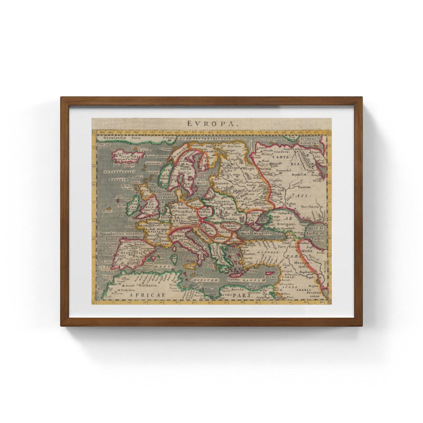 Mappa antica dell'Europa di Giovanni Antonio Magini