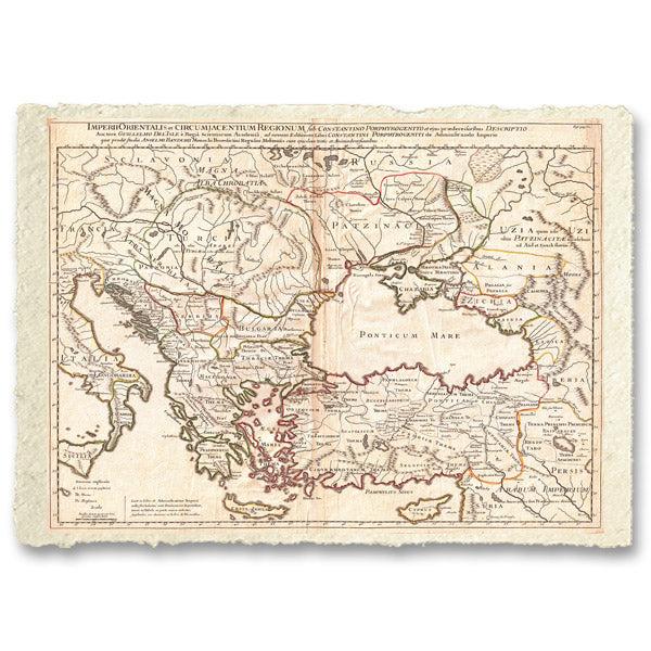 Map of the Eastern Roman Empire under Constantine, Asia Minor, Black Sea, Balkans