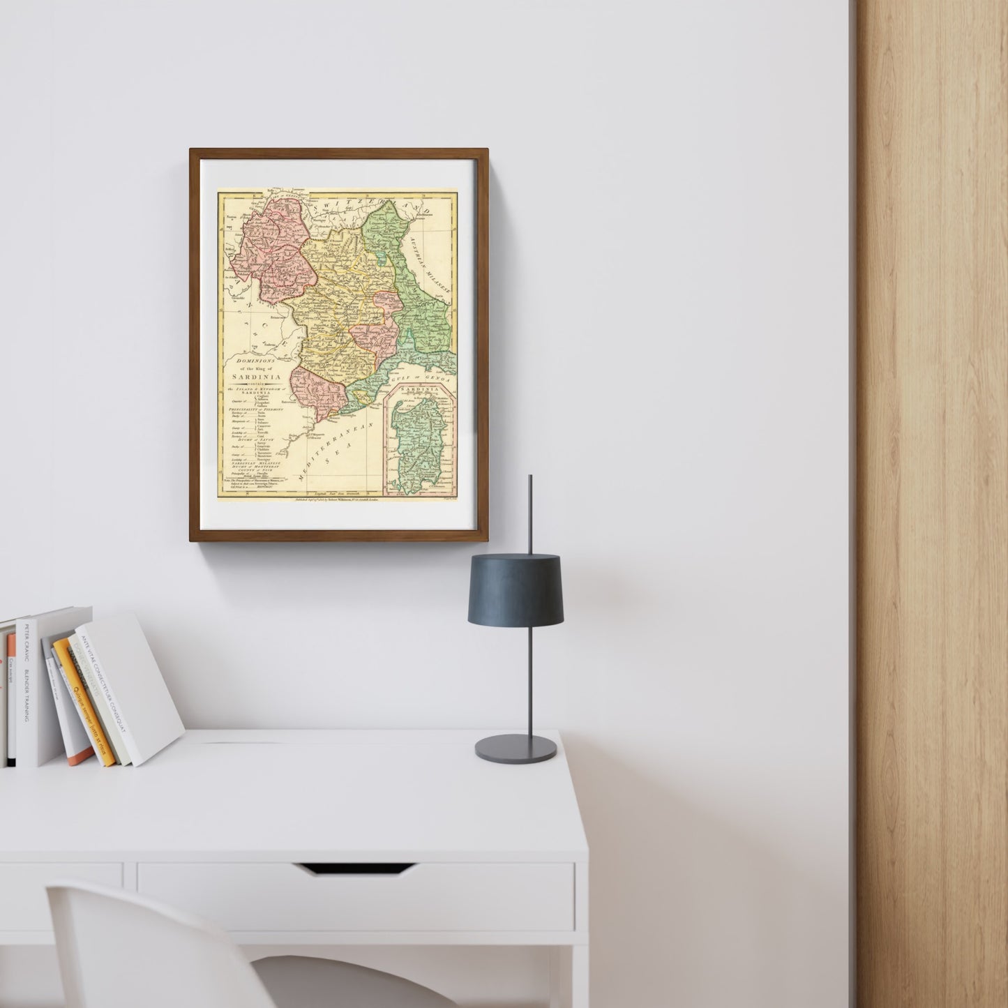 Mappa dei domini del Regno di Sardegna di Robert Wilkinson