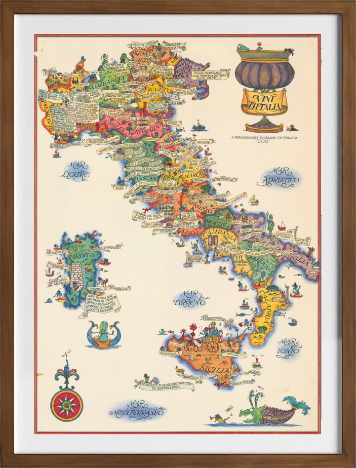 Mappa dei vini italiani del 1976