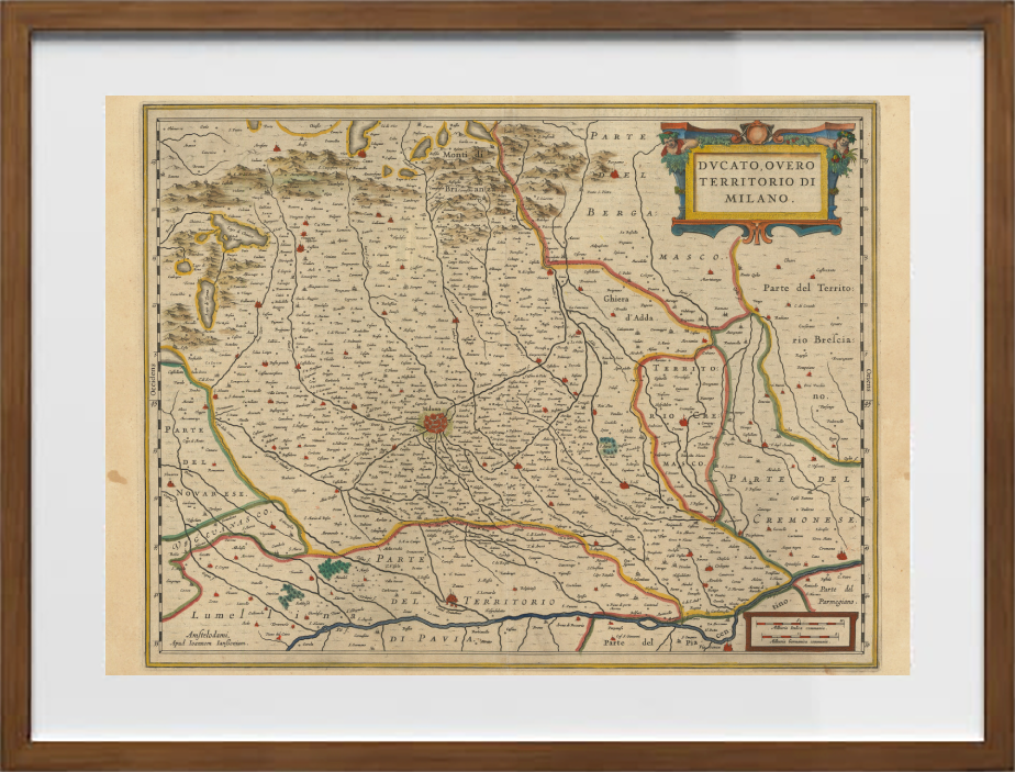 Mappa del Ducato di Milano di Jan Jansson