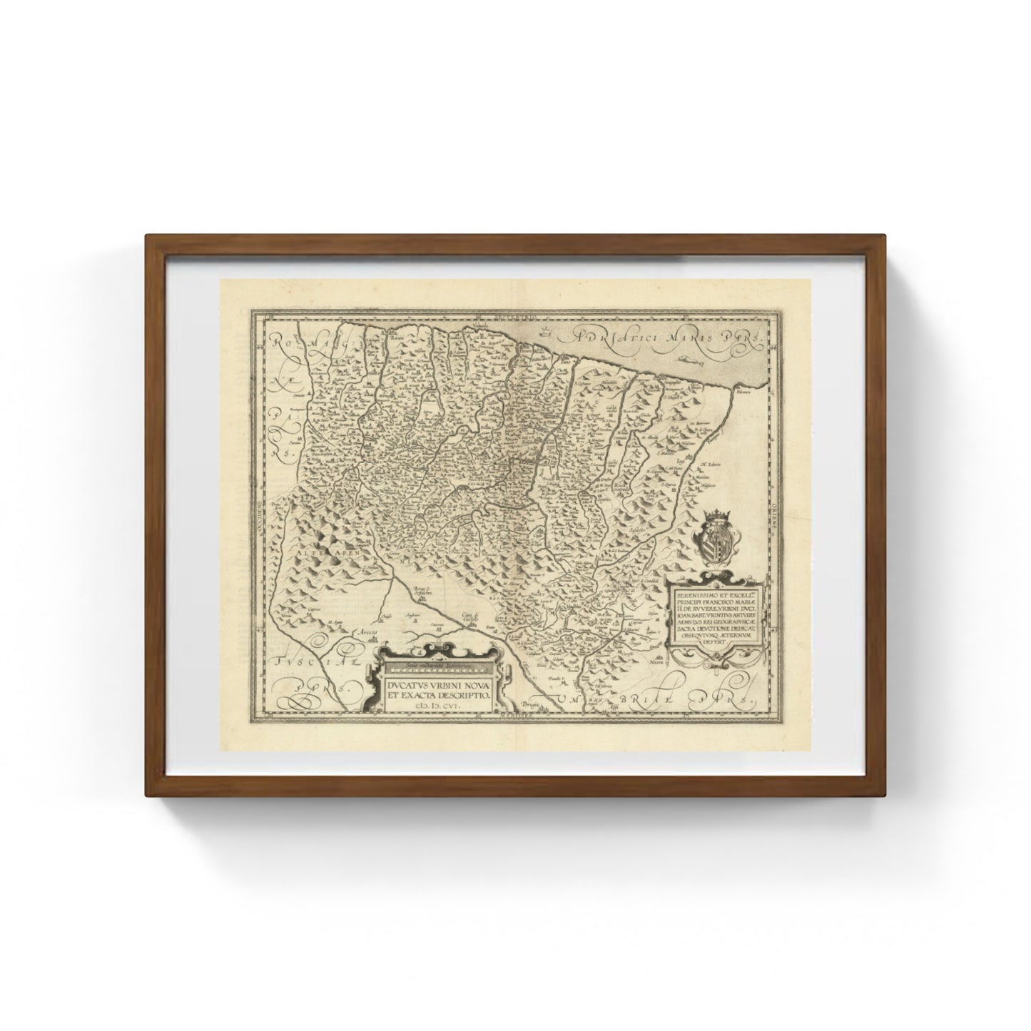 Mappa del Ducato di Urbino di Johannes Baptista Vrients
