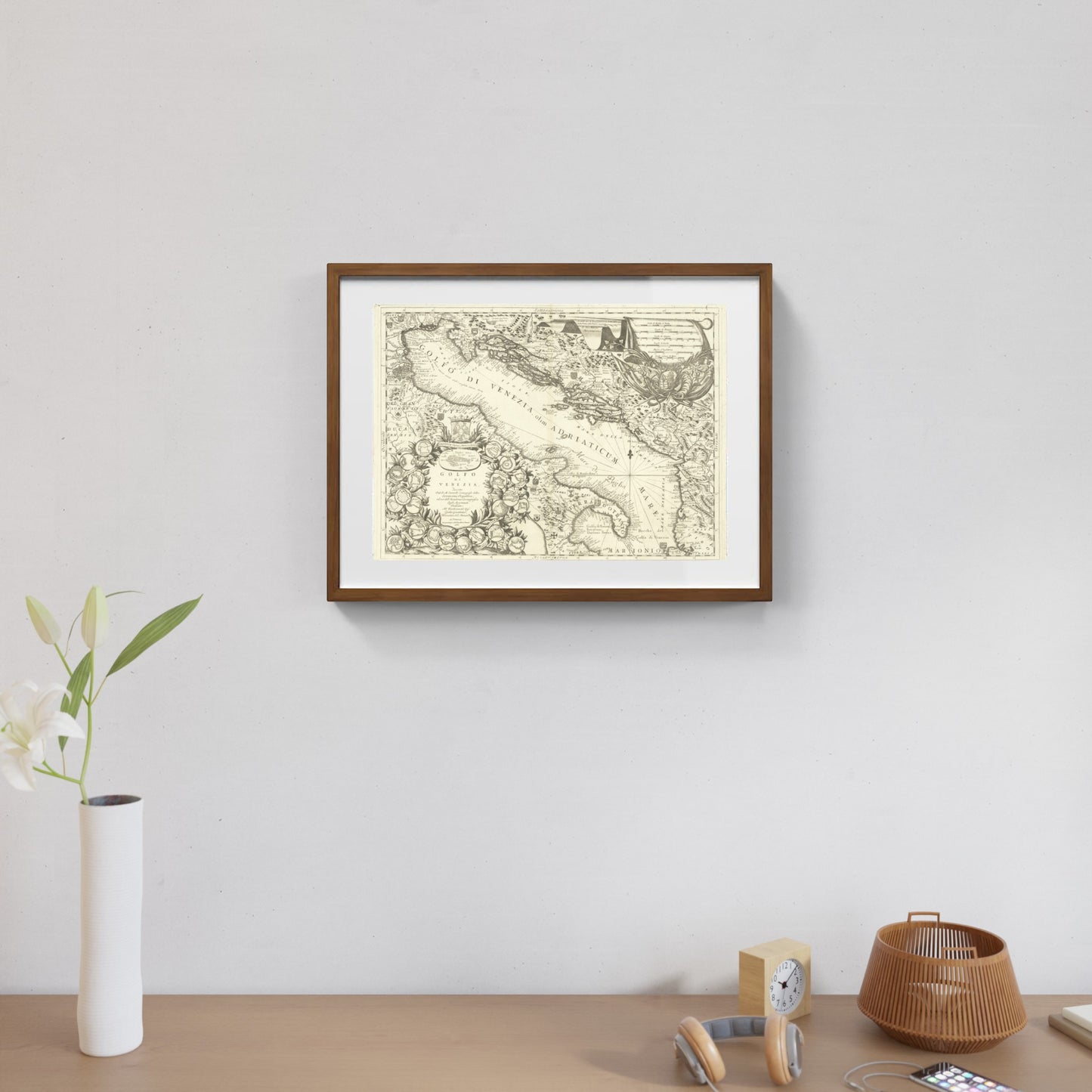 Mappa del golfo di Venezia nel 1688 di Vincenzo Maria Coronelli
