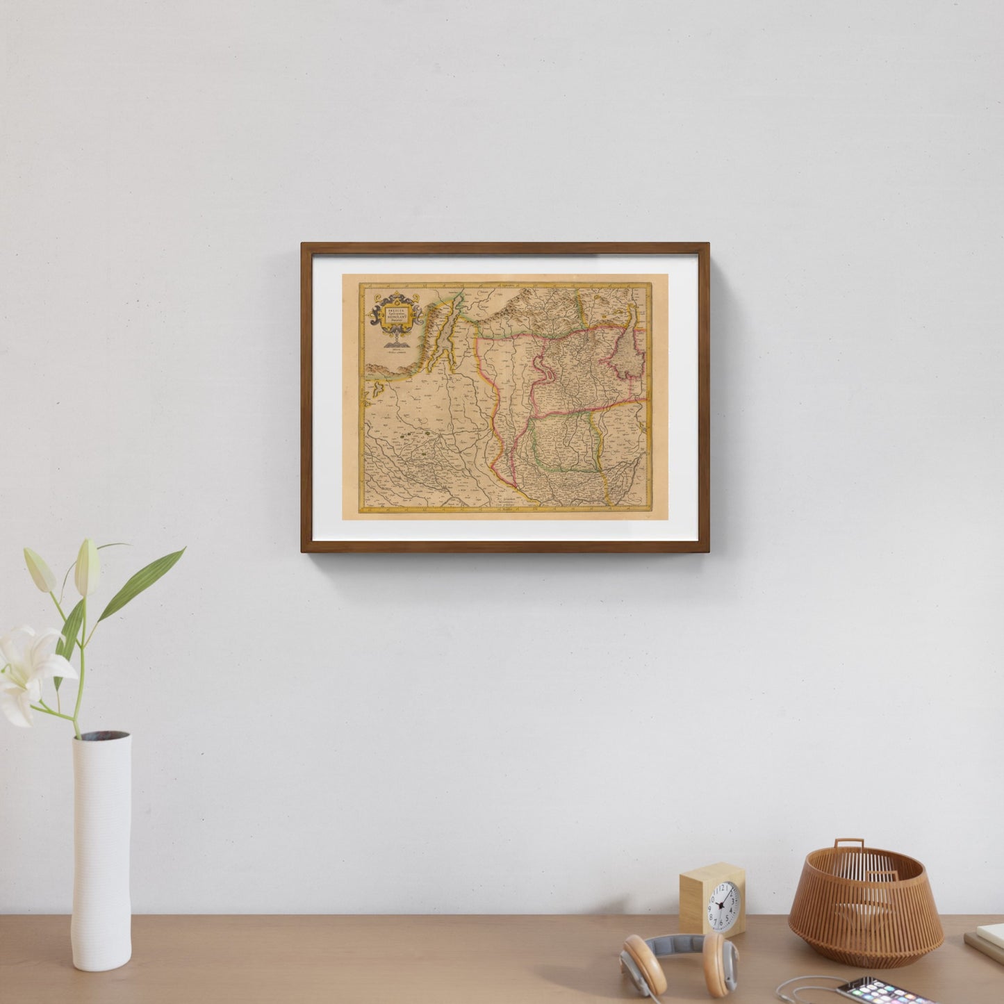 Mappa del vescovado di Brescia e Milano di Jodocus Hondius