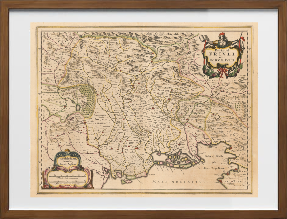 Mappa dell'antico Friuli di Jan Jansson