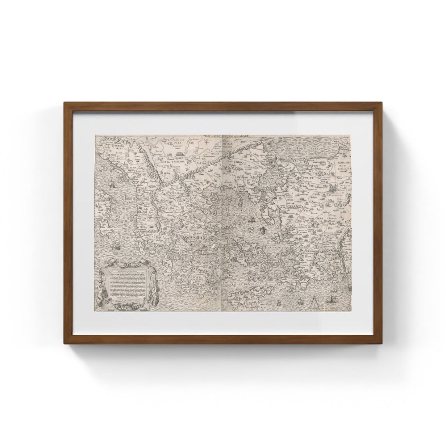 Mappa della Grecia, da "Speculum Romanae Magnificentiae" di Sebastiano di Re