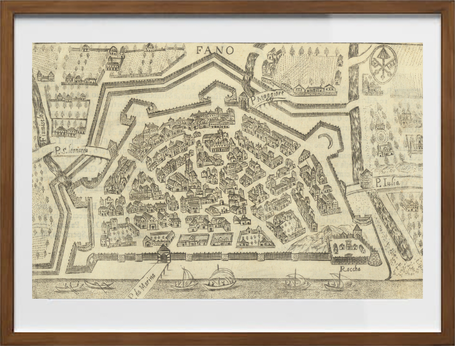 Mappa dell'antica città di Fano di Pietro Bertelli