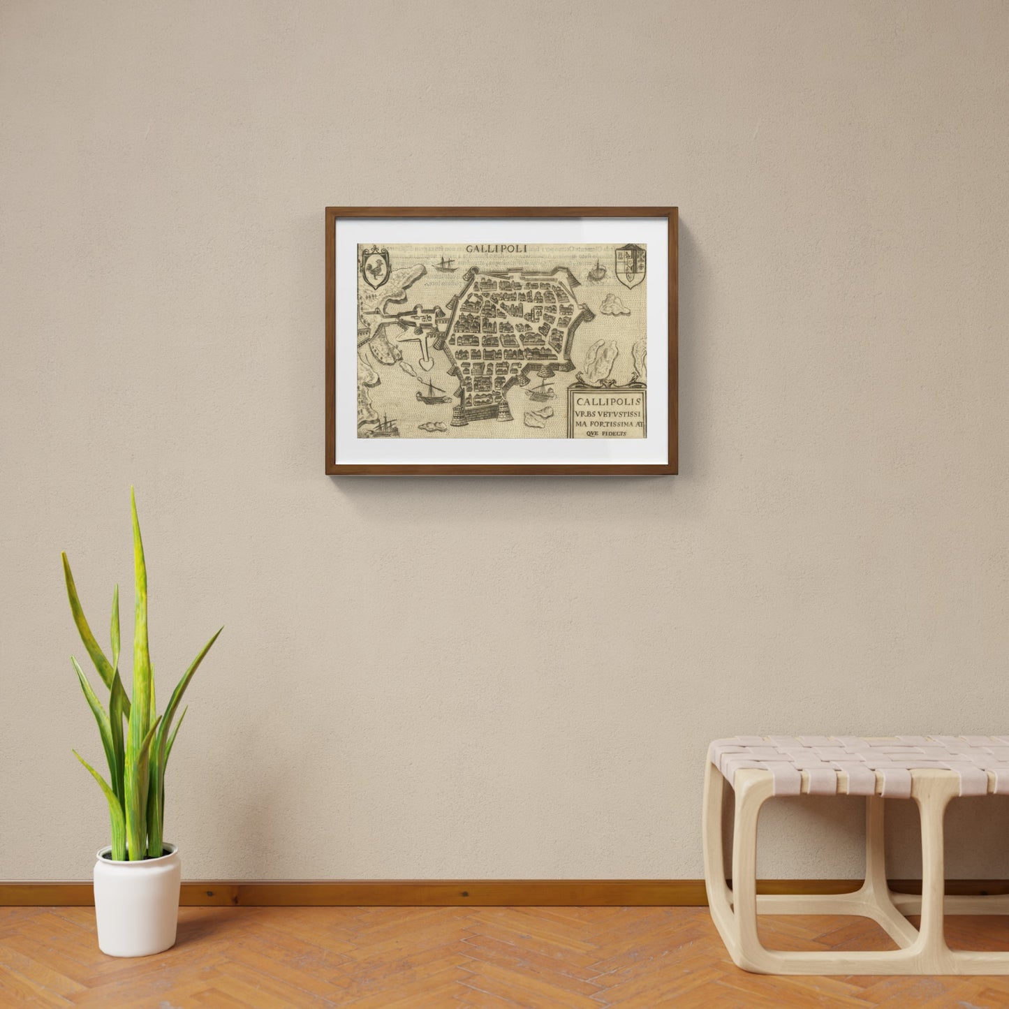 Mappa dell'antica città di Gallipoli di Pietro Bertelli