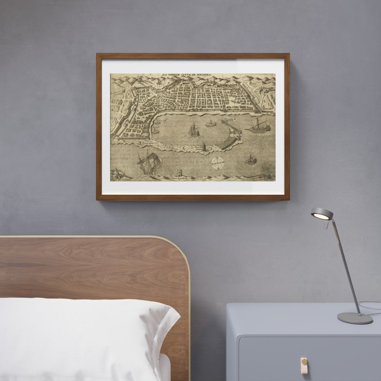 Mappa dell'antica città di Messina di Pietro Bertelli