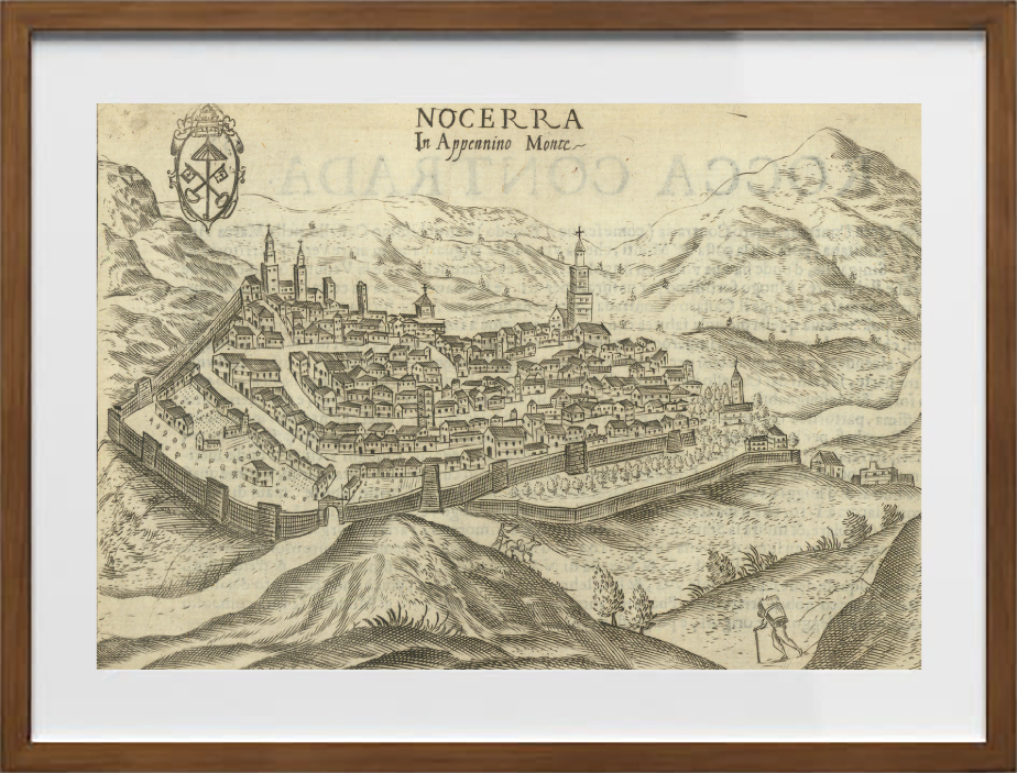 Mappa dell'antica città di Nocera di Pietro Bertelli