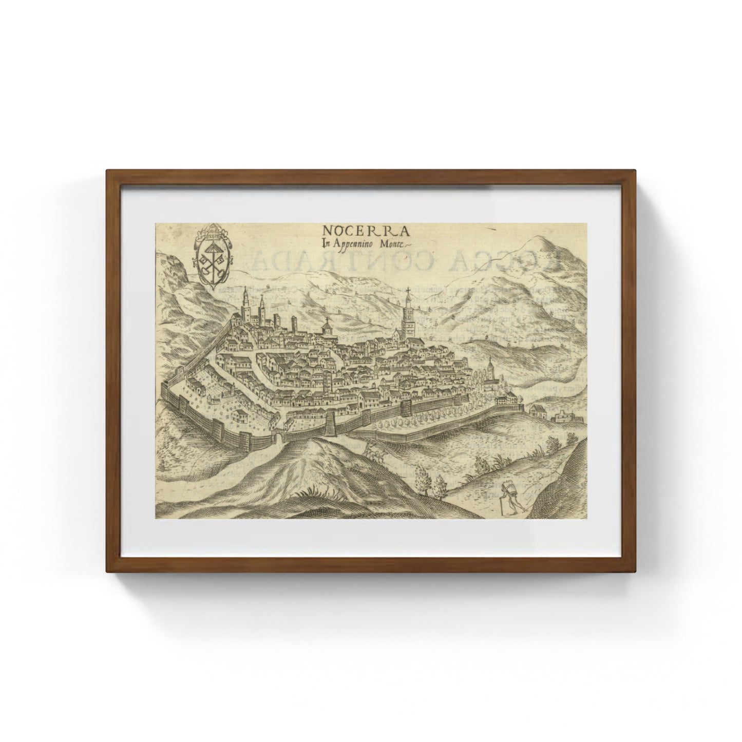 Mappa dell'antica città di Nocera di Pietro Bertelli