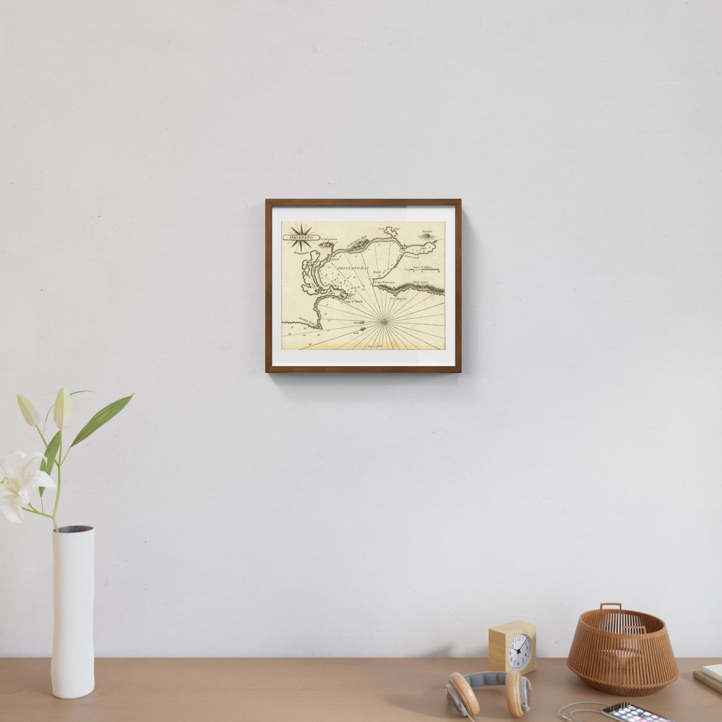 Mappa dell'antica città di Oristano di William Heather