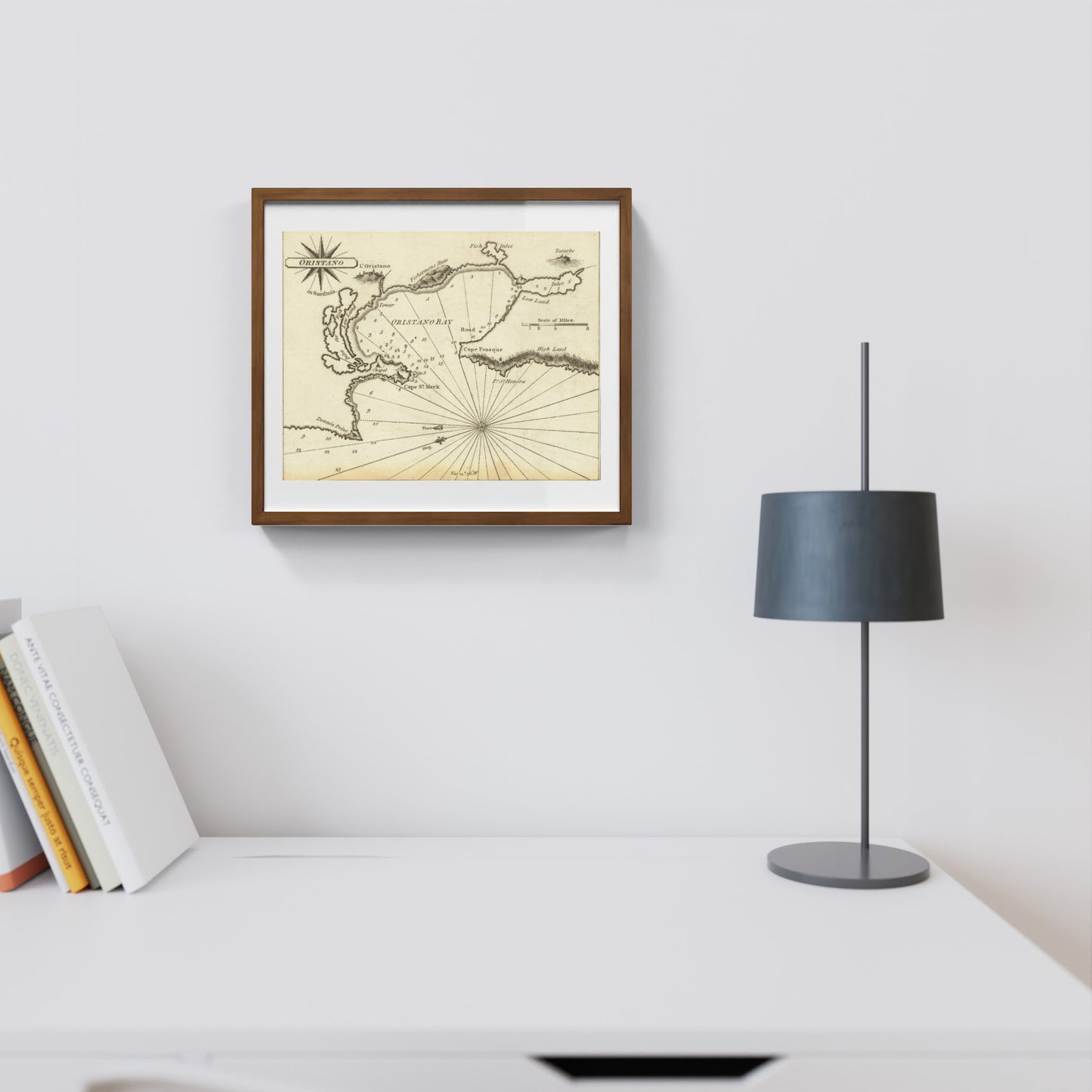 Mappa dell'antica città di Oristano di William Heather