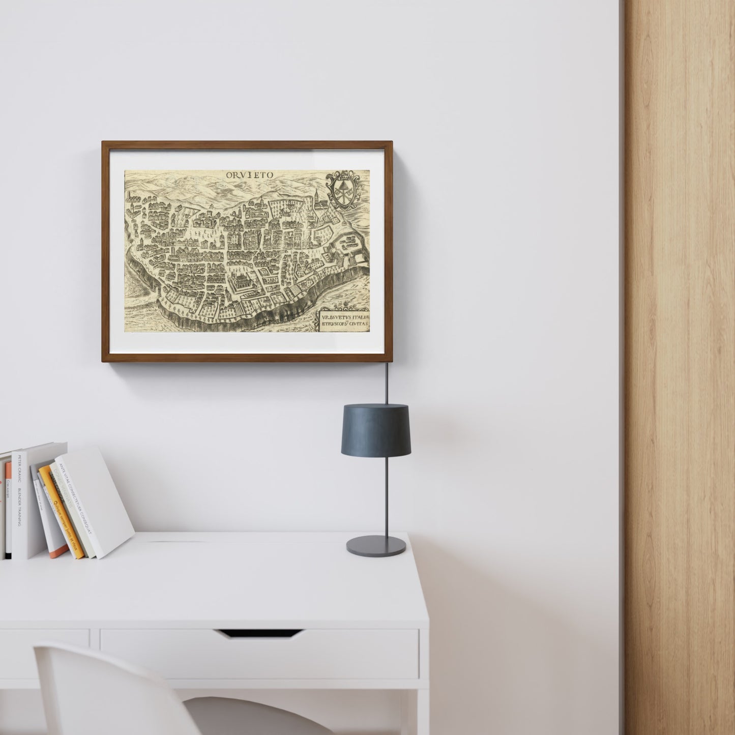 Map of the ancient city of Orvieto by Pietro Bertelli