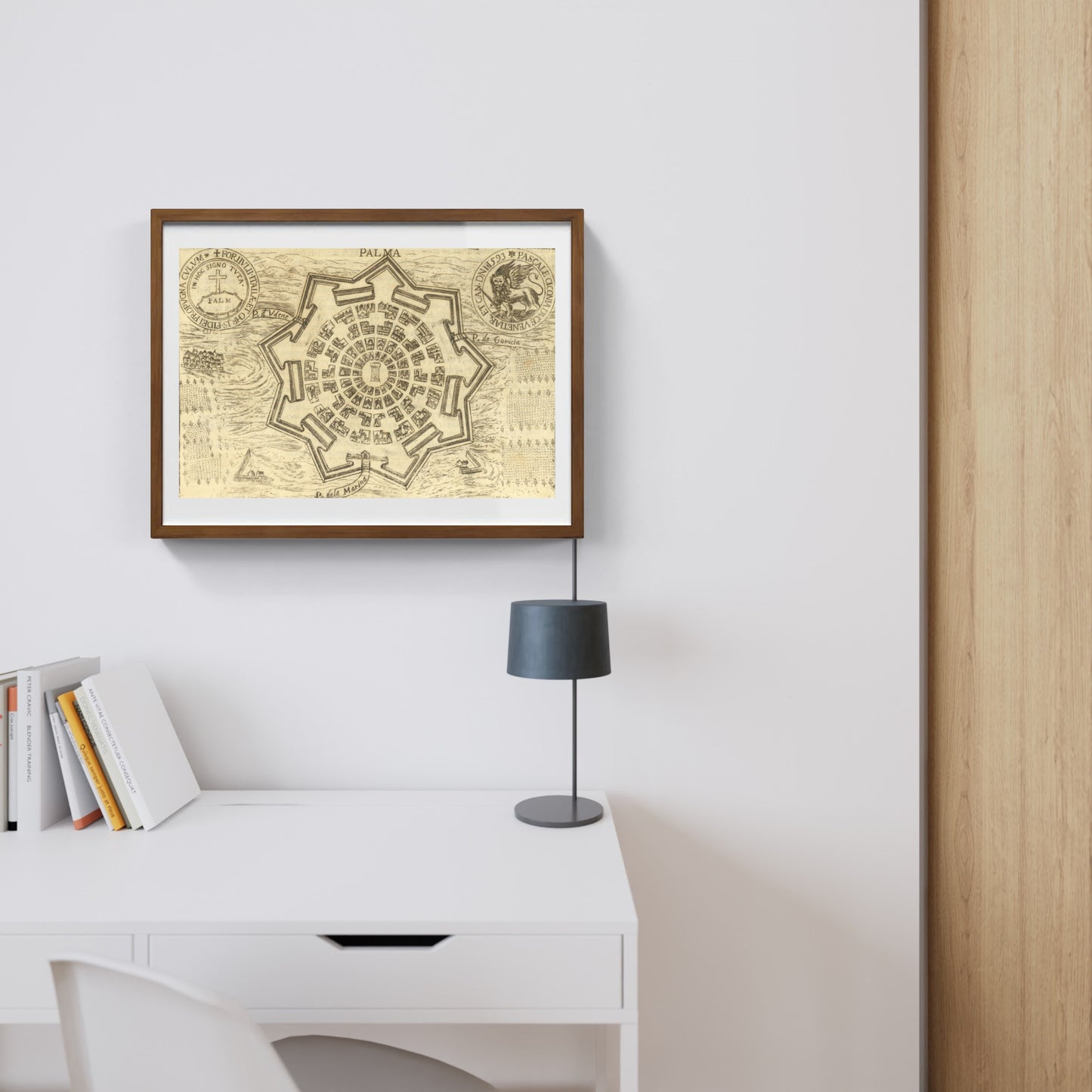 Mappa dell'antica città di Palmanova di Pietro Bertelli