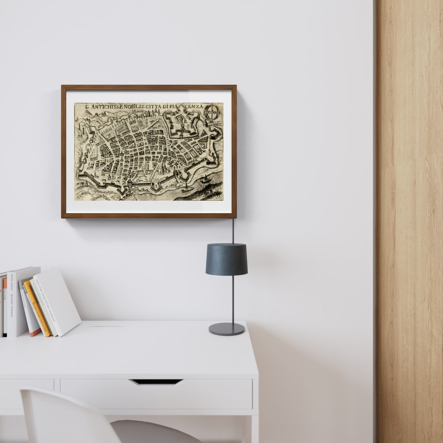 Mappa dell'antica città di Piacenza di Pietro Bertelli
