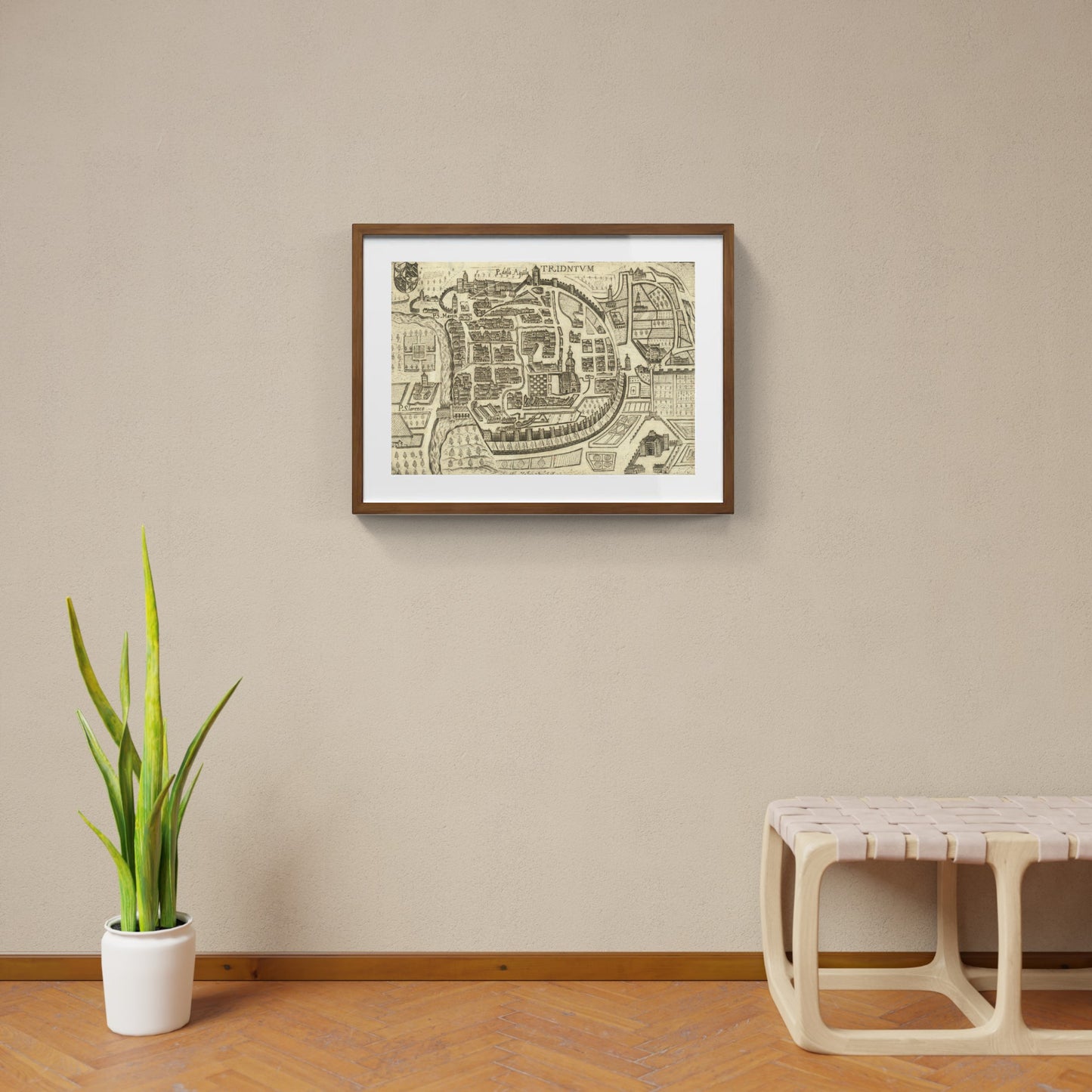 Mappa dell'antica città di Trento di Pietro Bertelli