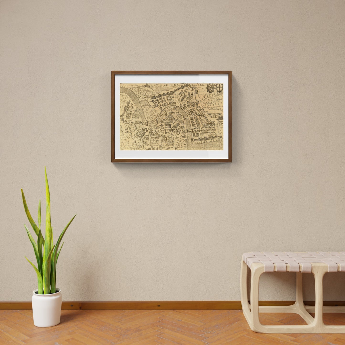 Mappa dell'antica città di Verona di Pietro Bertelli
