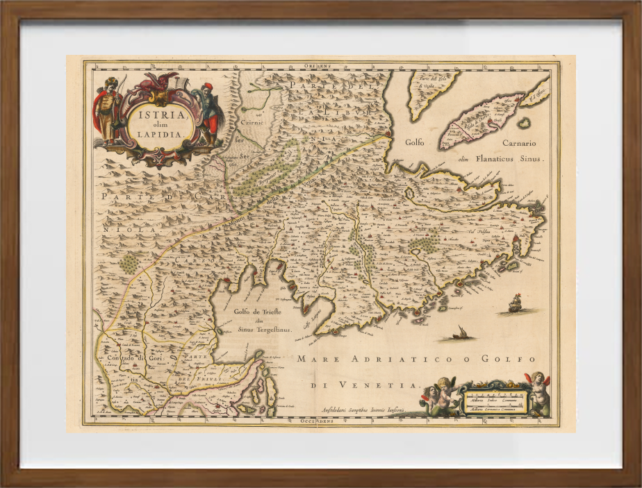 Mappa dell'antica Istria di Jan Jansson