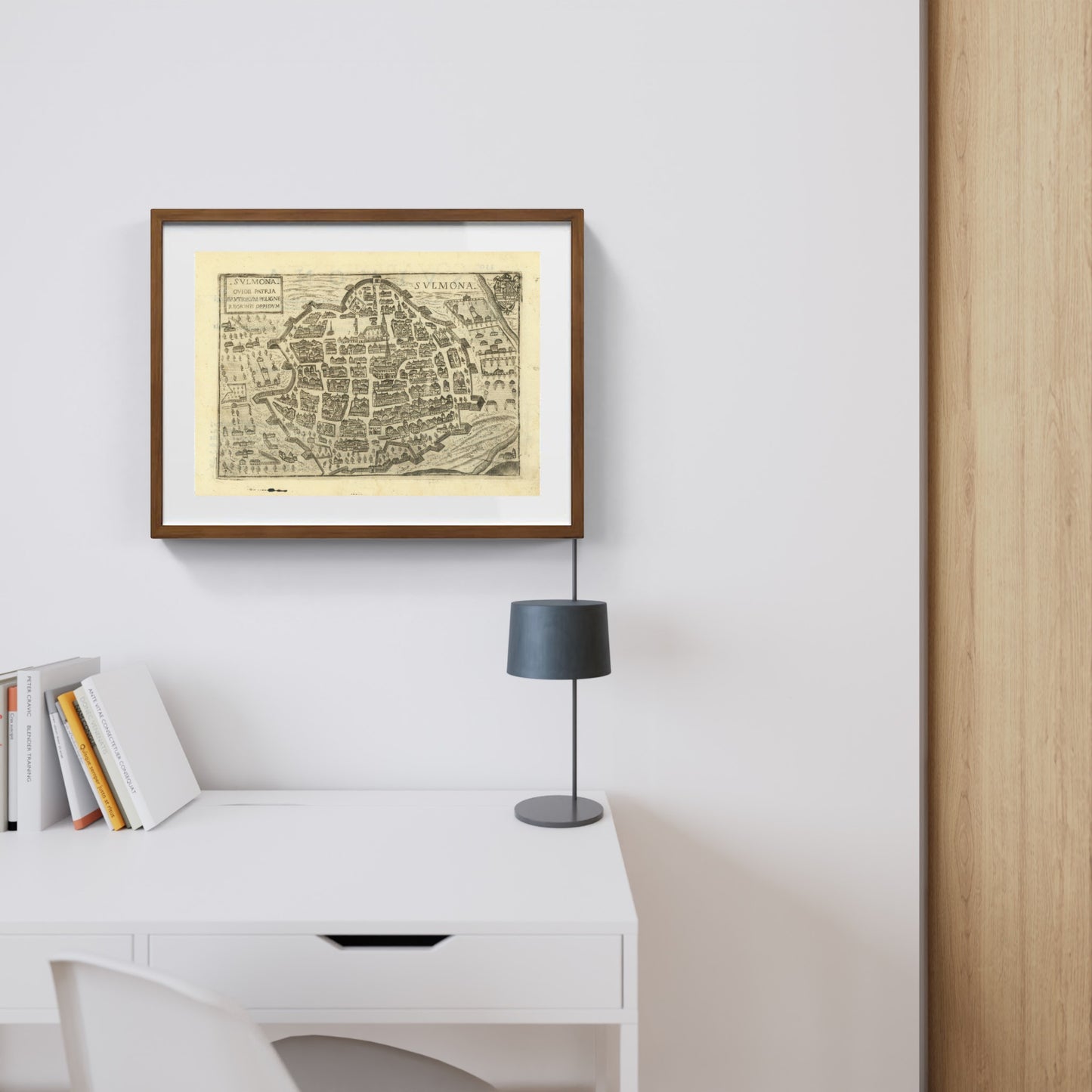Mappa dell'antica Sulmona di Pietro Bertelli