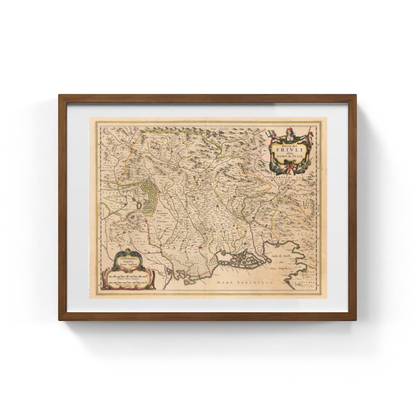 Mappa dell'antico Friuli di Jan Jansson