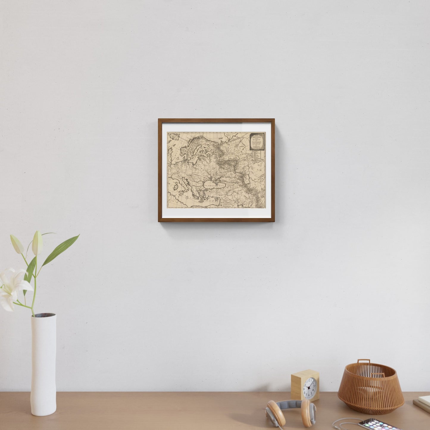 Trade route map of Europe by Isaac Tirion