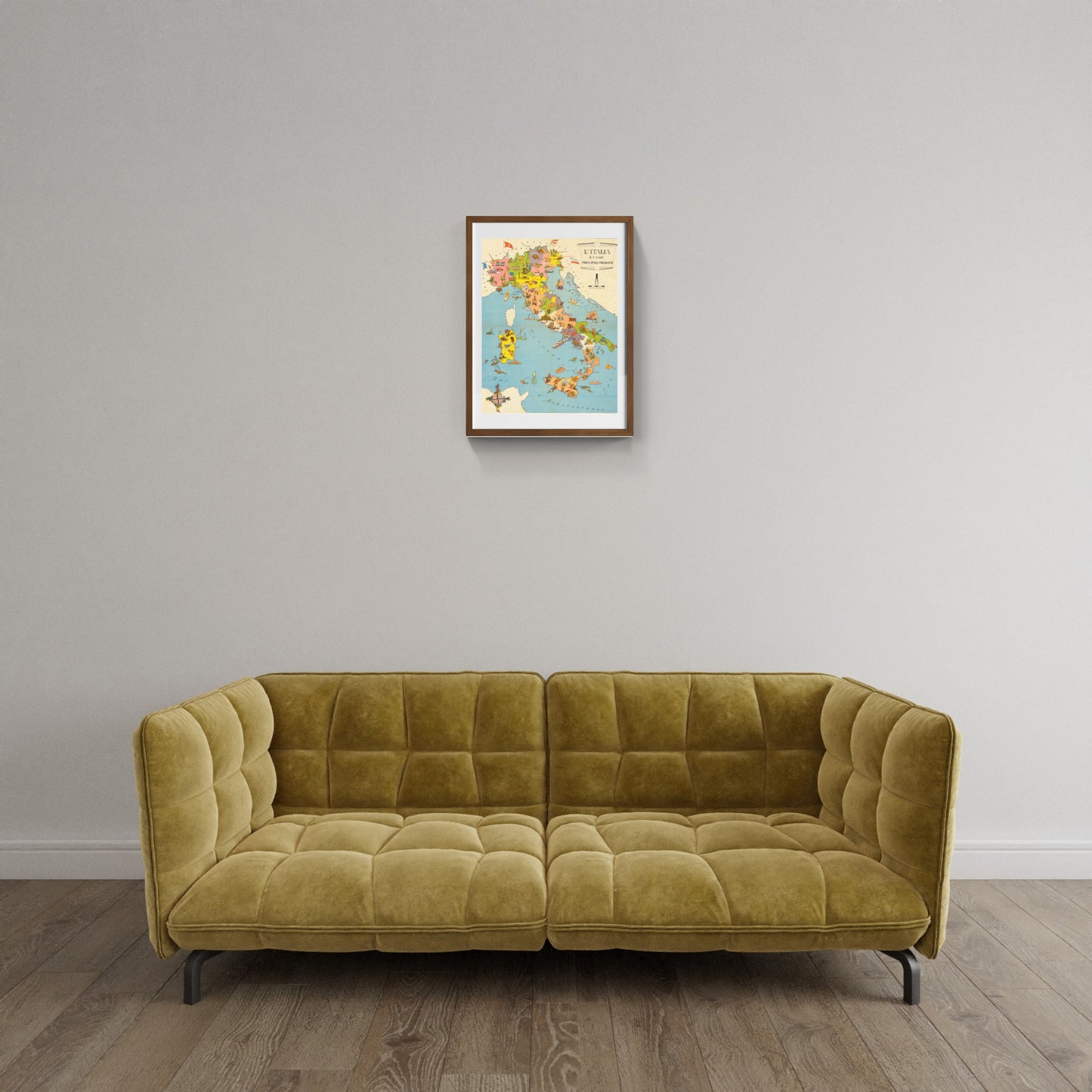 Mappa dell'Italia e dei suoi prodotti tipici