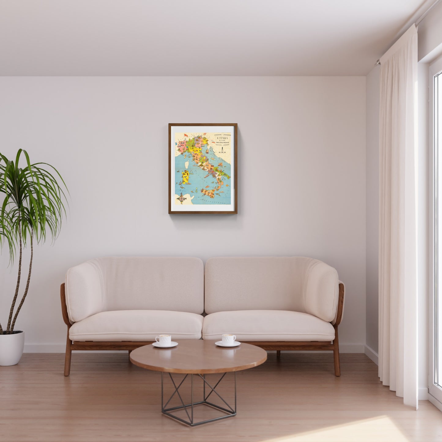 Mappa dell'Italia e dei suoi prodotti tipici