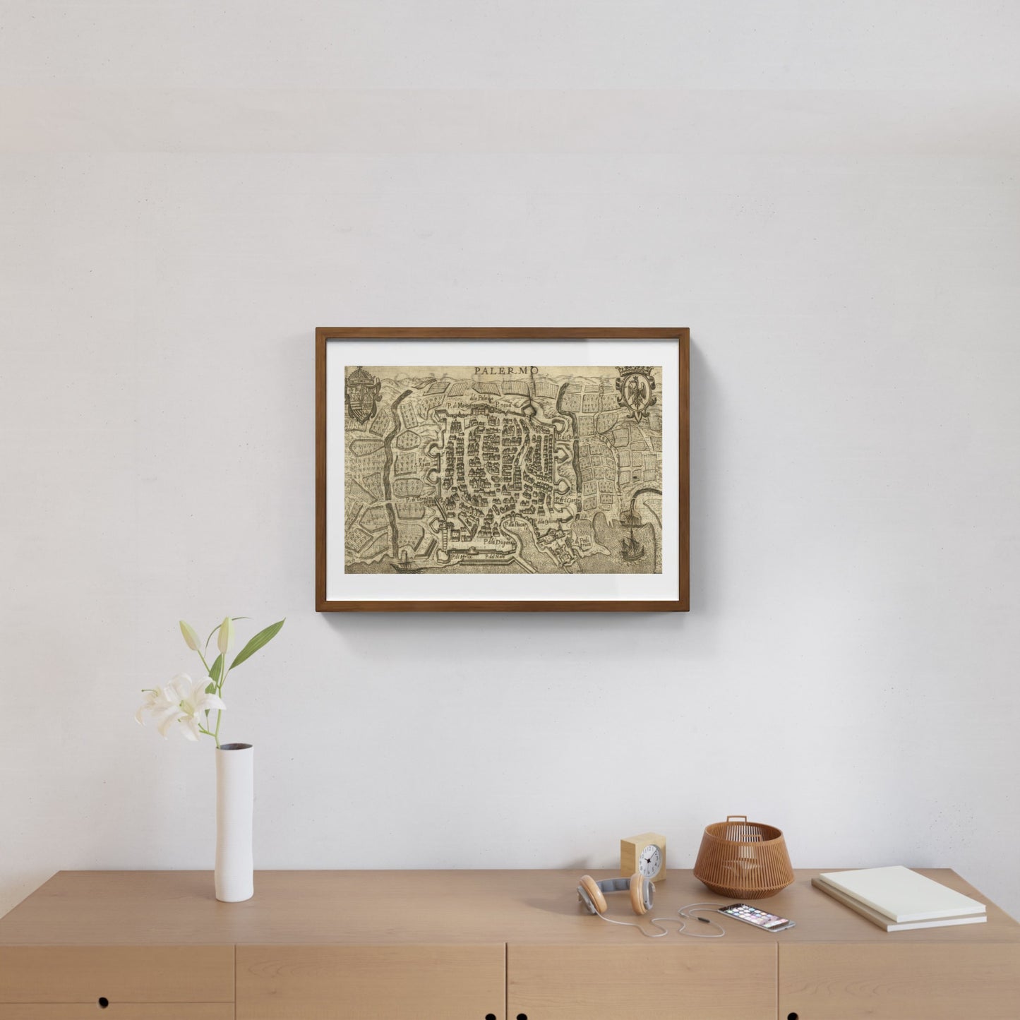 Mappa di Palermo agli inizi del 1600 di Pietro Bertelli