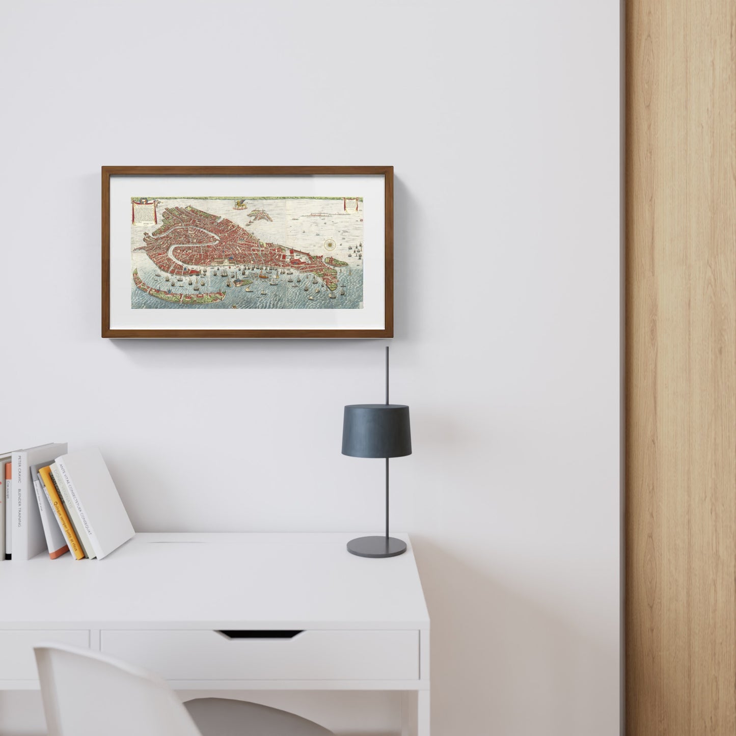 Mappa di Venezia vista dall'alto nel 1676 di Stefano Scolari & Giovanni Merlo