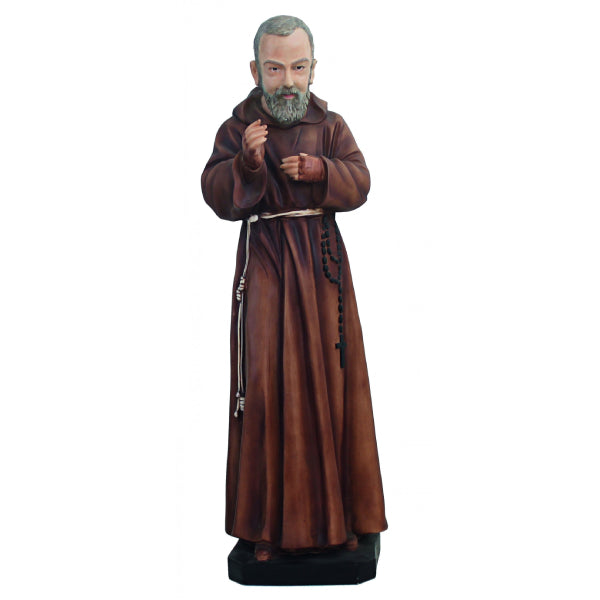 Padre Pio - Bronzed resin statuette