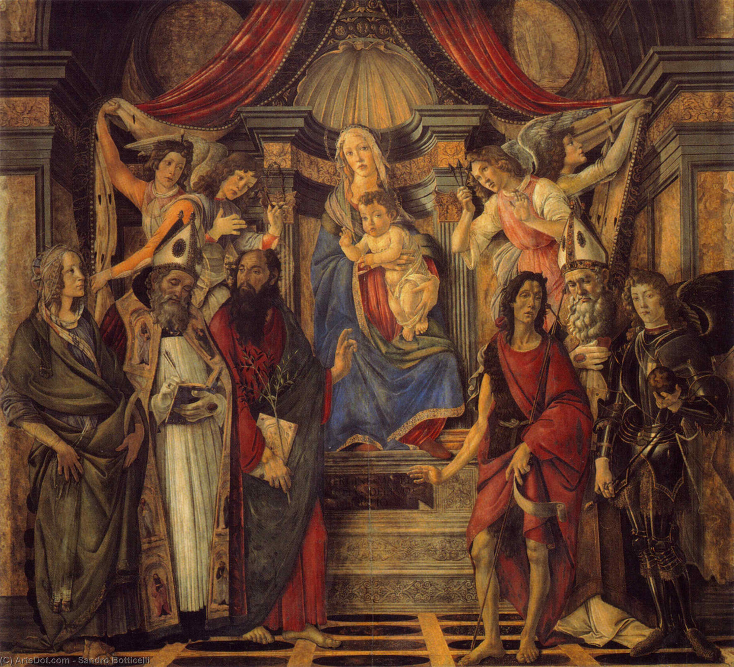 La Pala di San Barnaba di Sandro Botticelli su pregiata carta Amalfi