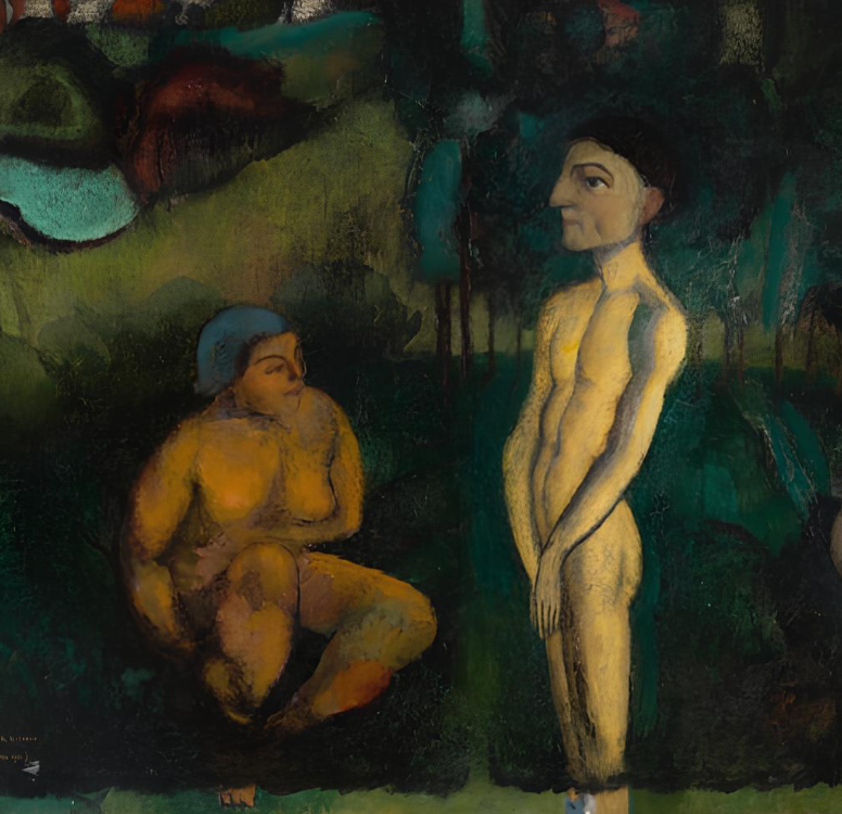 Paradiso, Adamo ed Eva di Marcel Duchamp su pregiata carta Amalfi