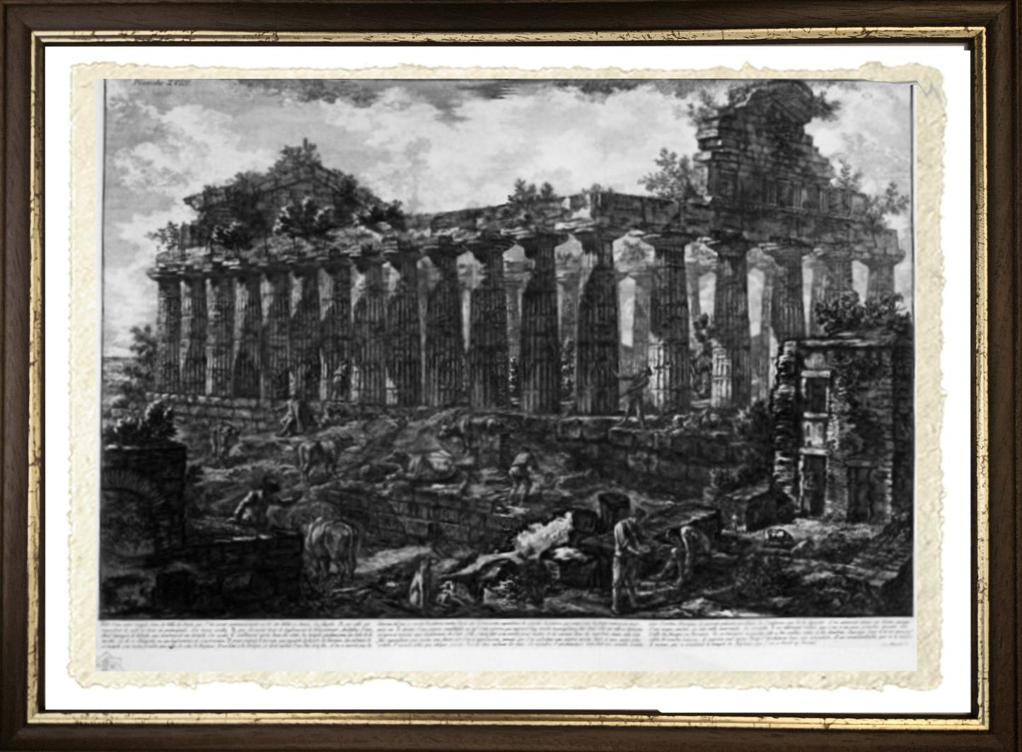 Tempio della città di Paestum, riproduzione di Giovanni Battista Piranesi