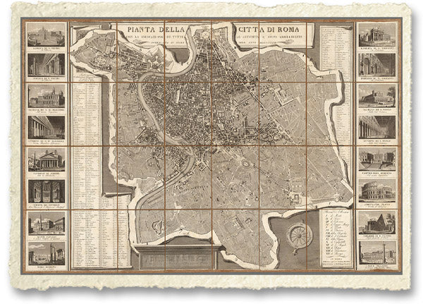 Plan of the City of Rome by Pietro Ruga
