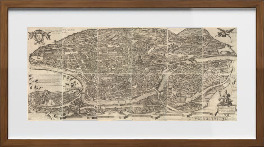 Pianta della città di Roma nel 1645 di Antonio Tempesta