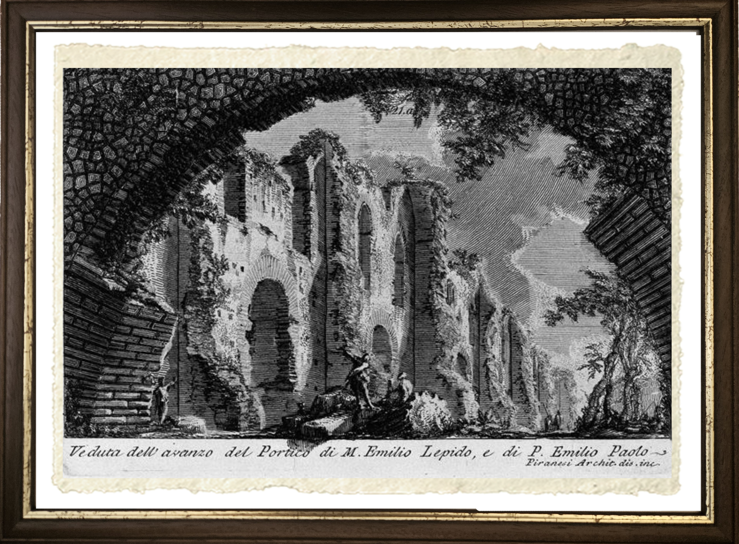 Portico di Lepido e Paolo, riproduzione di Giovanni Battista Piranesi