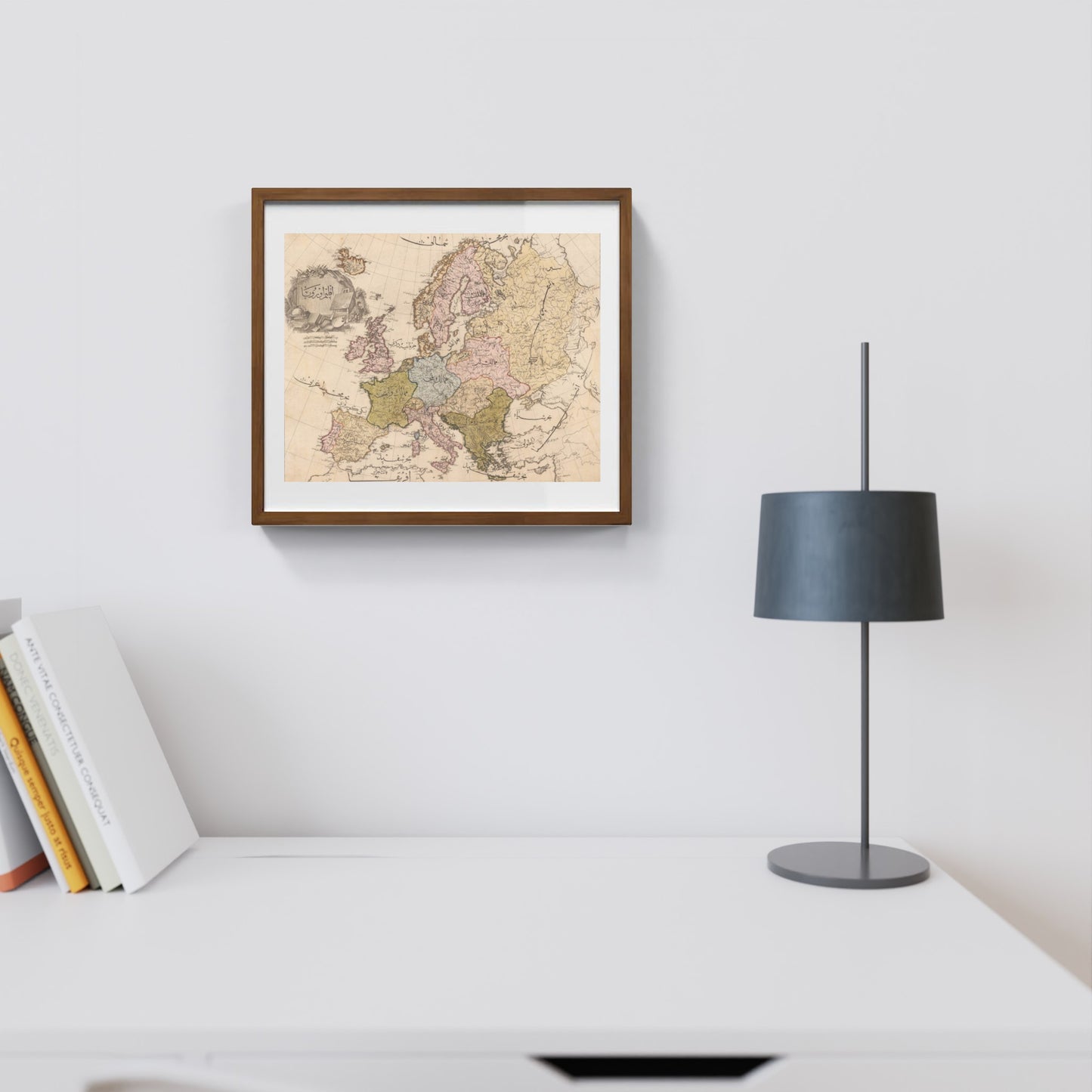 Rara mappa ottomana dell'Europa di Mahmoud Raif Efendi