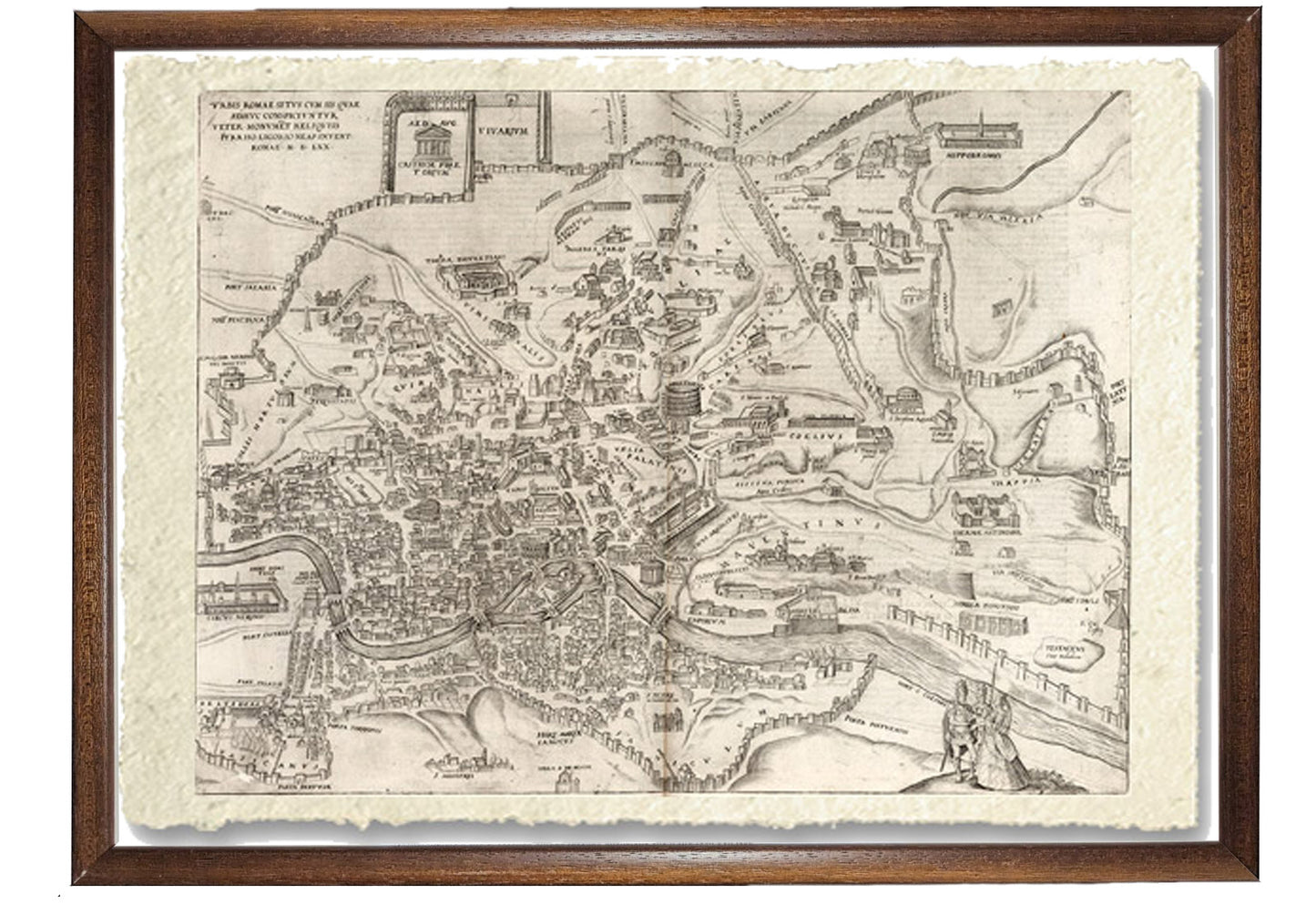 Mappa di Roma di Braun Georg 1541