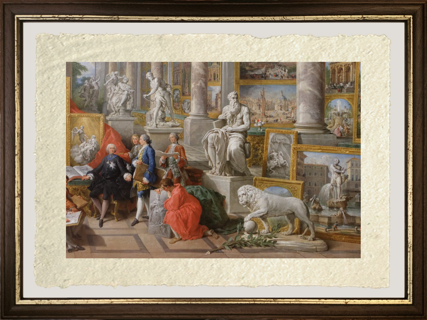 Roma moderna di Giovanni Paolo Pannini con cornice