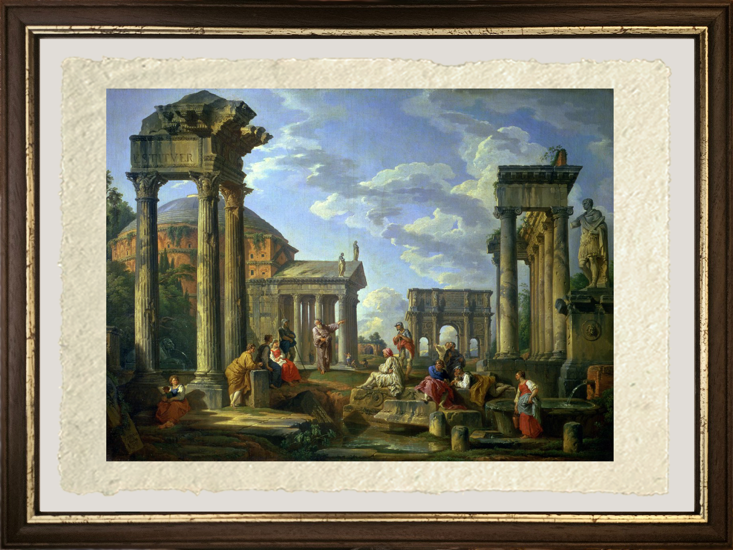 Rovine romane con un profeta di Pannini cornice