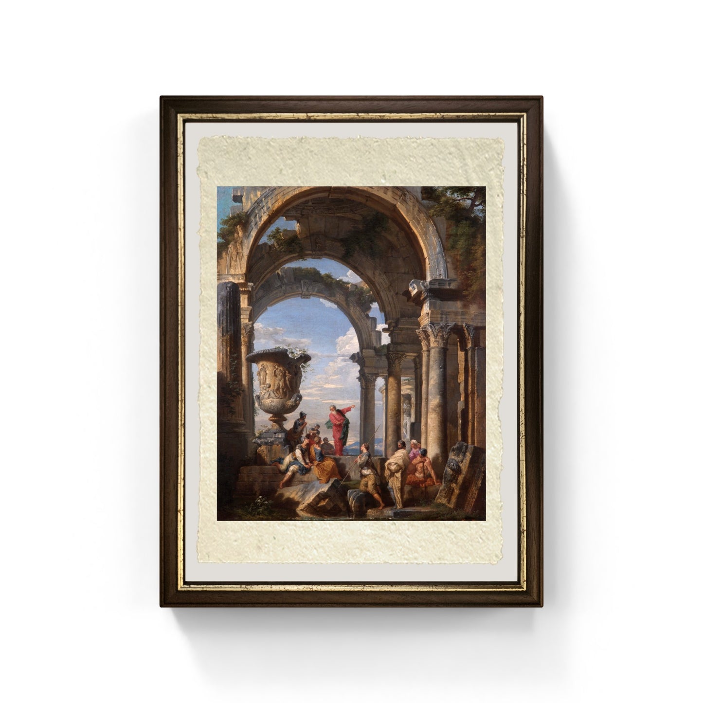 San Paolo predica ad Atene di Pannini con cornice