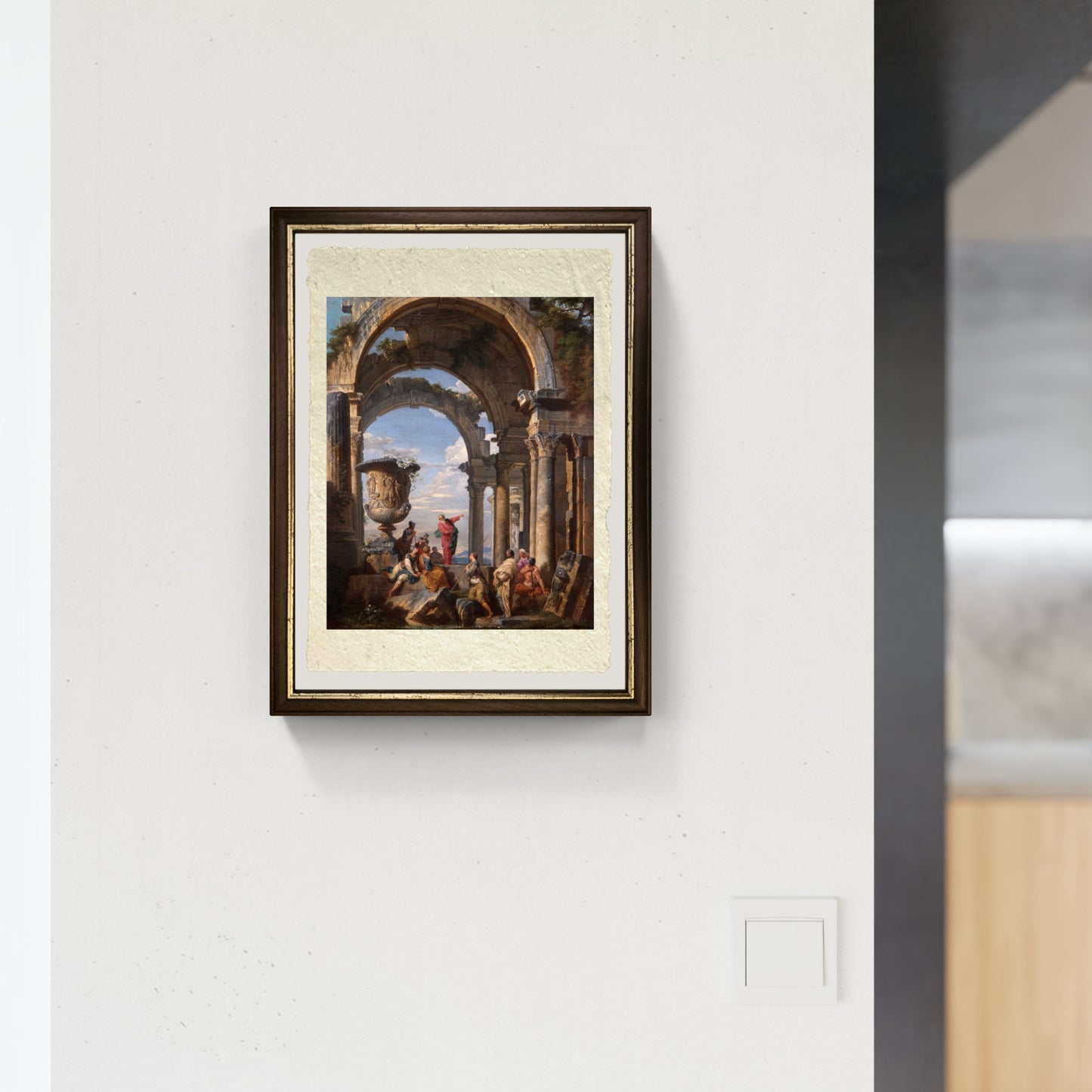 San Paolo predica ad Atene di Pannini appeso al muro