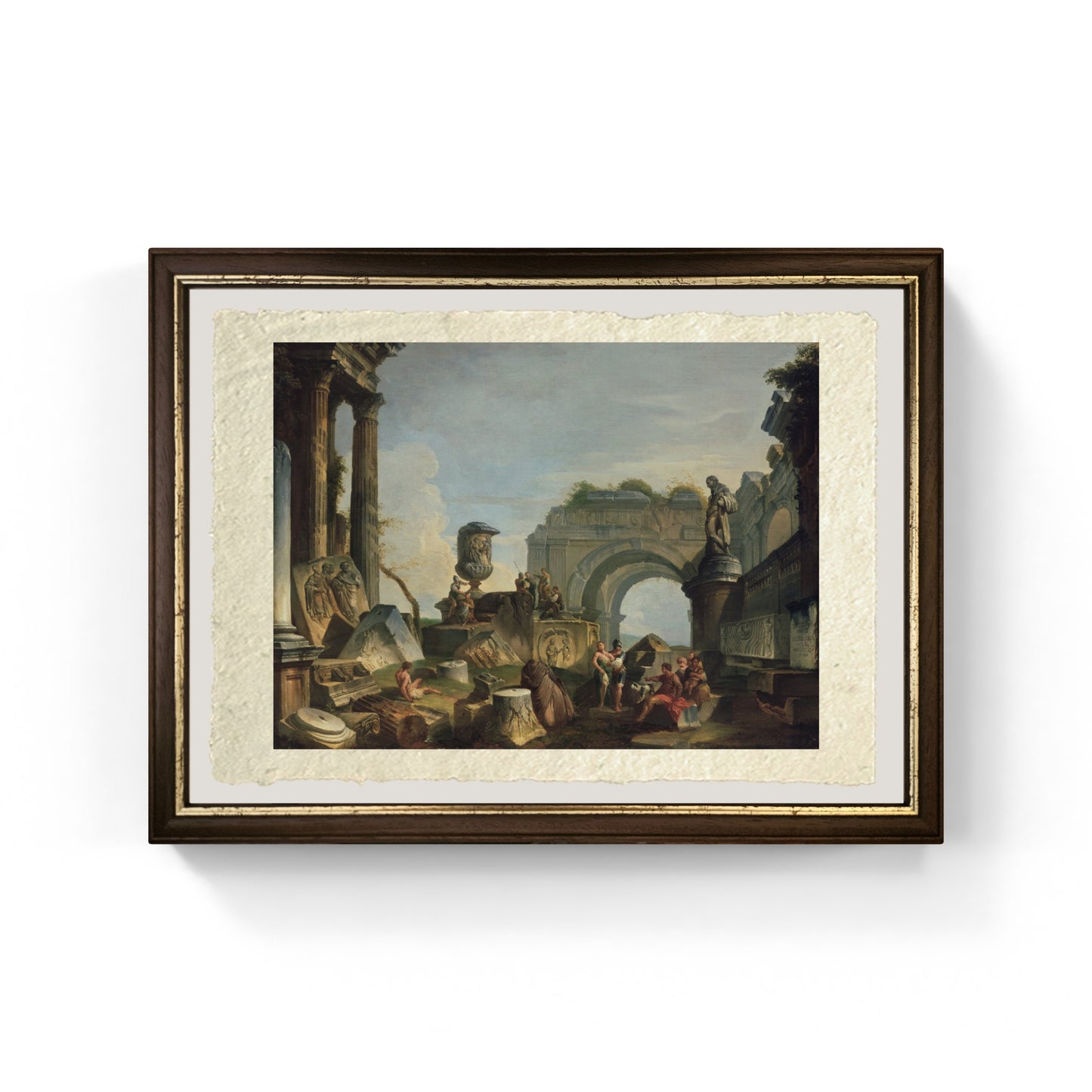 Scena classica con figure di Pannini