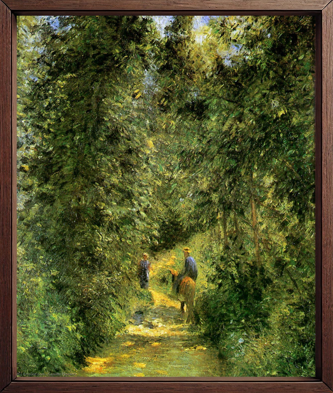 Sentiero nel bosco in estate di Camille Pissarro