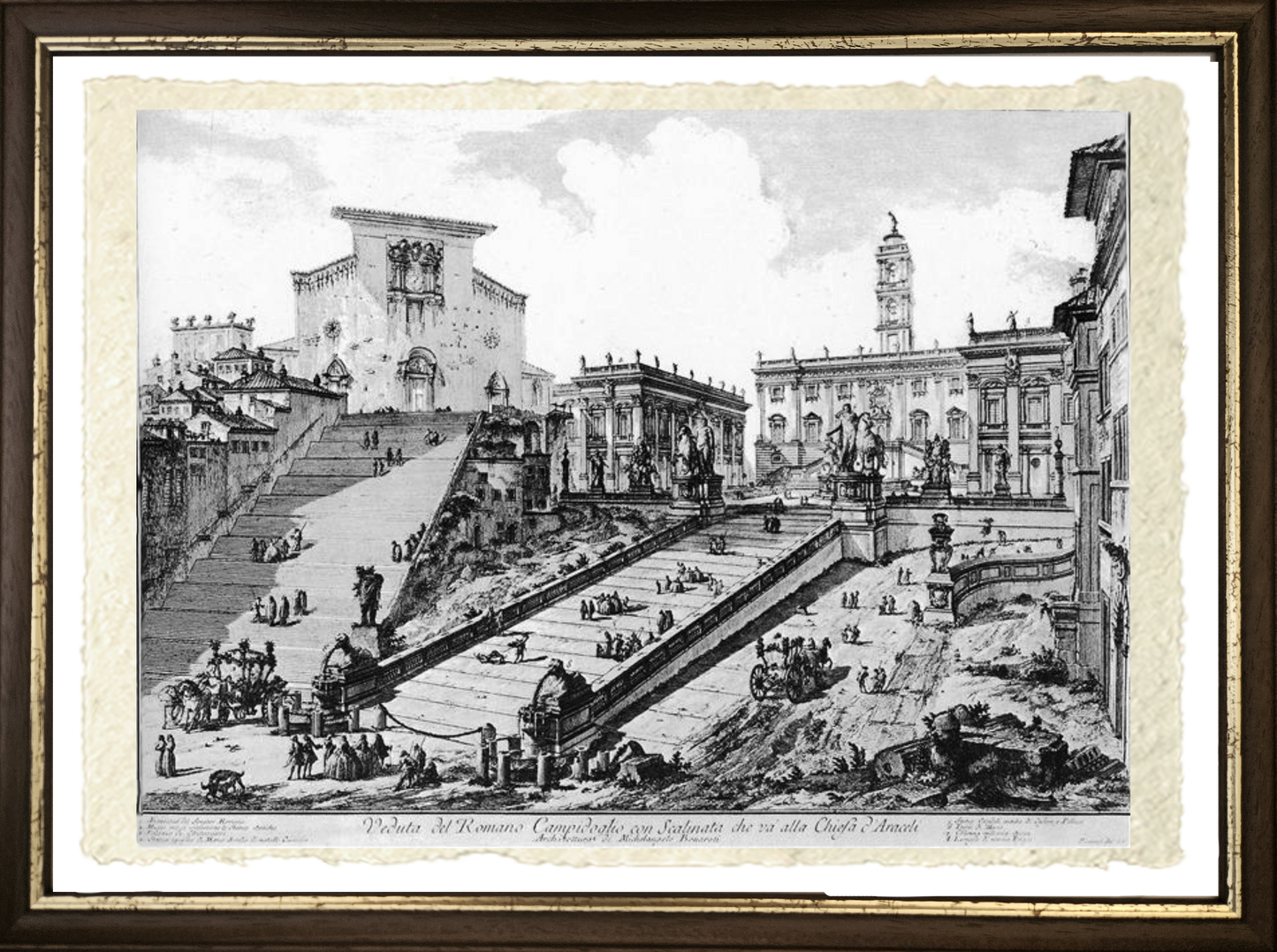 Veduta del Campidoglio, riproduzione di Giovanni Battista Piranesi