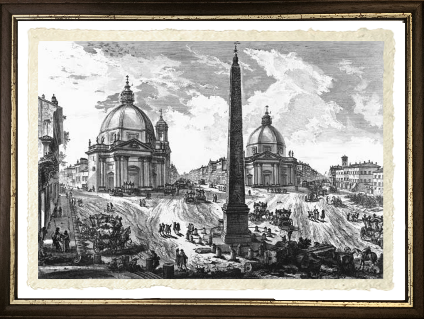 Veduta di Piazza del Popolo, riproduzione di Giovanni Battista Piranesi