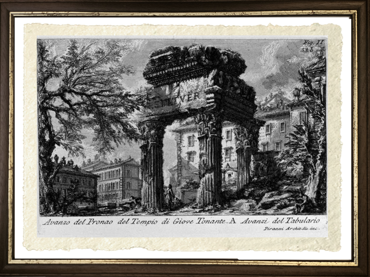 Tempio di Giove Tonante, riproduzione di Giovanni Battista Piranesi